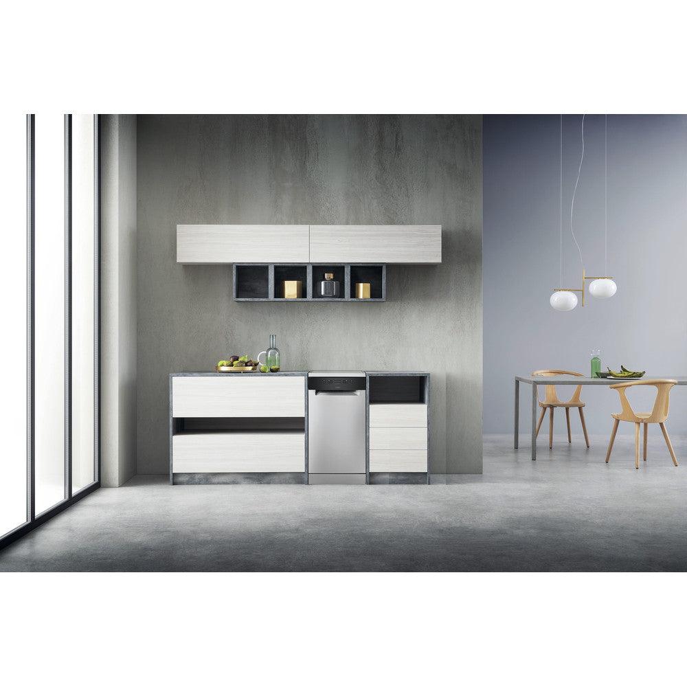 Whirlpool 45CM SupremeClean Freestanding Slimline Dishwasher - Stainless Steel | WSFE2B19XUKN (7105843134652)