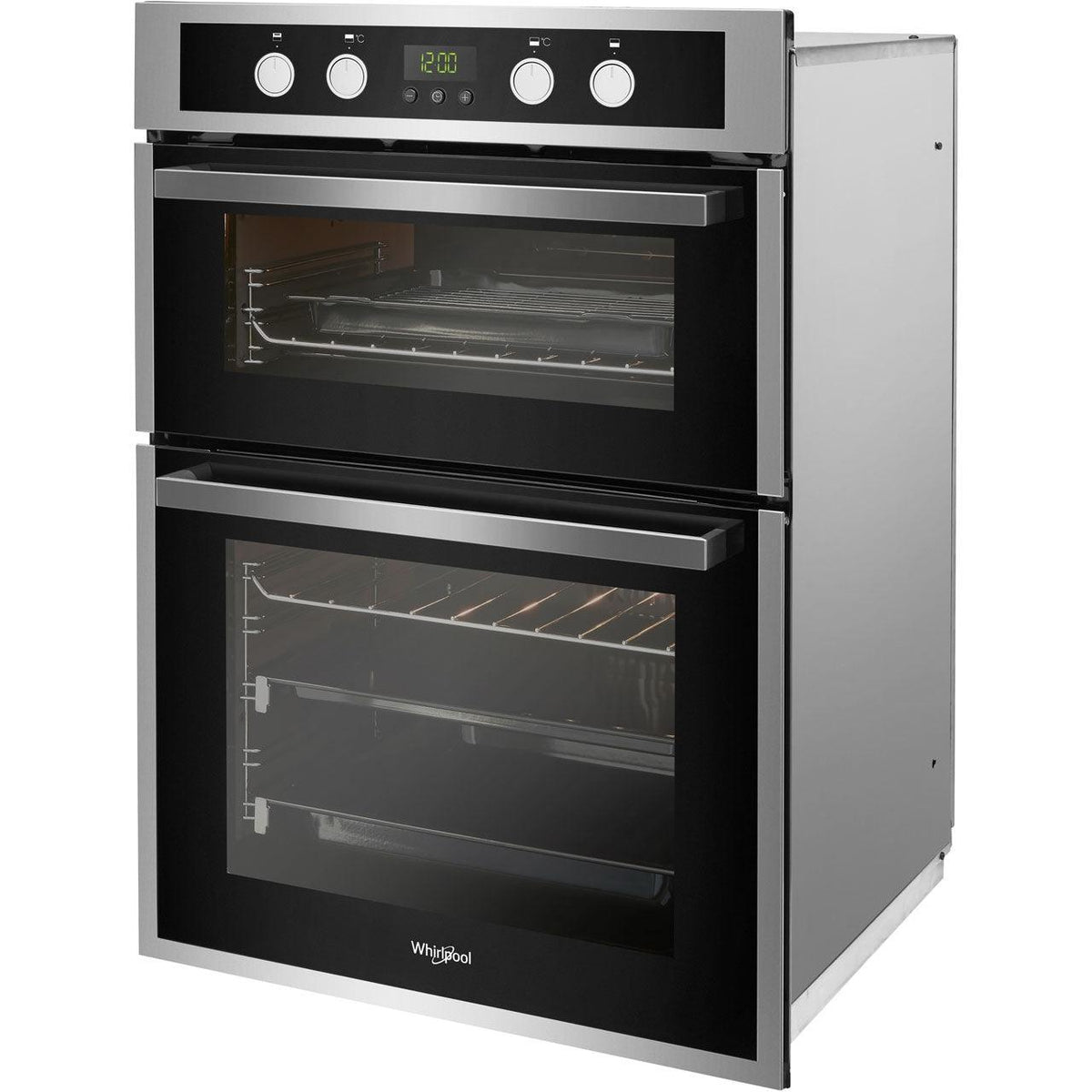 Whirlpool Built-In Electric Double Oven - Inox &amp; Black | AKL309IX from DID Electrical - guaranteed Irish, guaranteed quality service. (6890809000124)