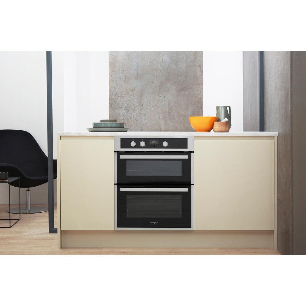 Whirlpool Built-Under Electric Double Oven - Inox &amp; Black | AKL307IX from DID Electrical - guaranteed Irish, guaranteed quality service. (6977633059004)