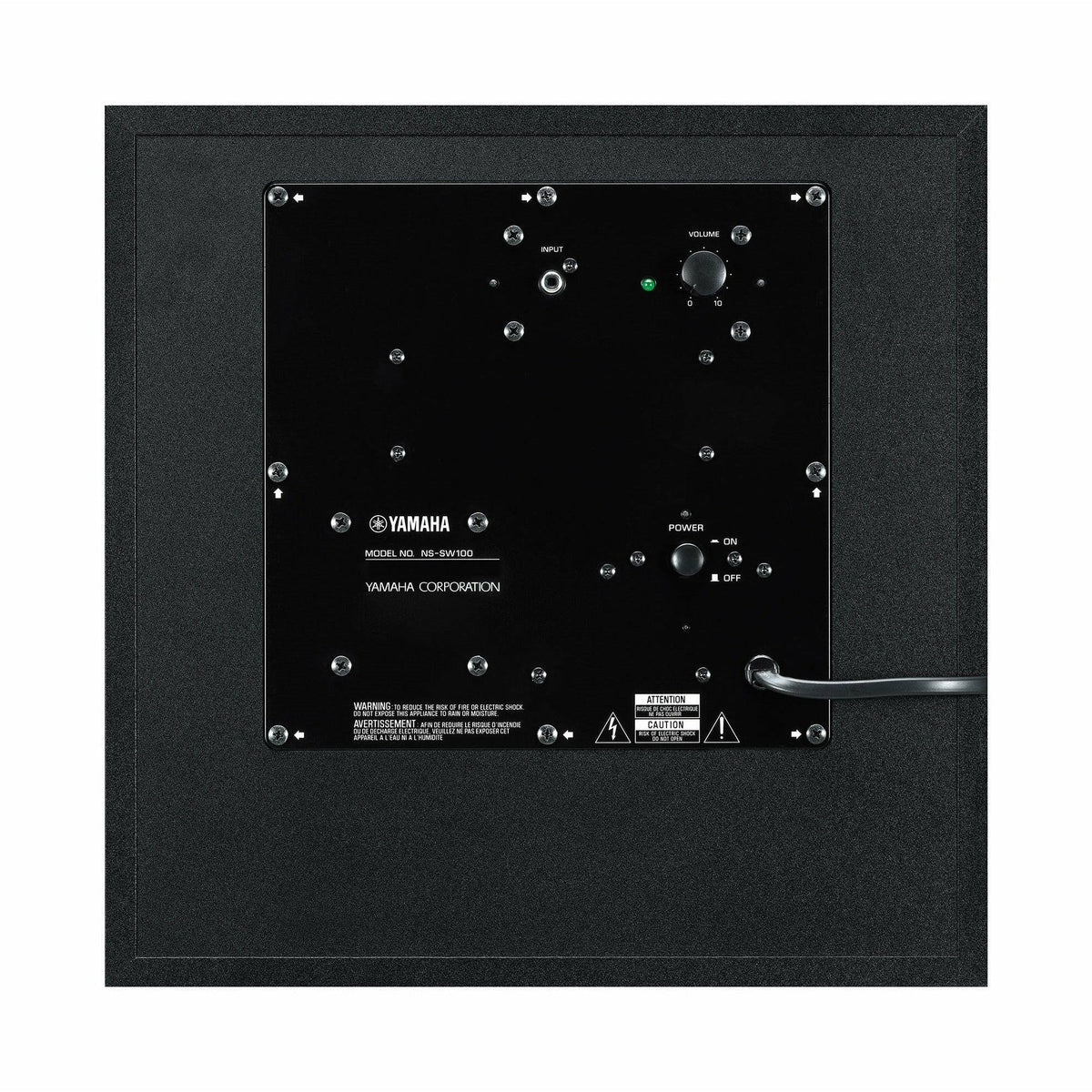 Yamaha 10&quot; 50W Advanced YST Subwoofer Speaker - Black | NSSW100BLK (7510252028092)