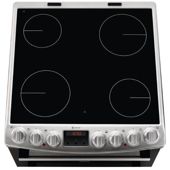 Zanussi 60cm Ceramic Electric Cooker - Black &amp; Stainless Steel | ZCV69360XA from DID Electrical - guaranteed Irish, guaranteed quality service. (6977448378556)
