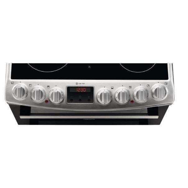Zanussi 60cm Ceramic Electric Cooker - Black &amp; Stainless Steel | ZCV69360XA from DID Electrical - guaranteed Irish, guaranteed quality service. (6977448378556)