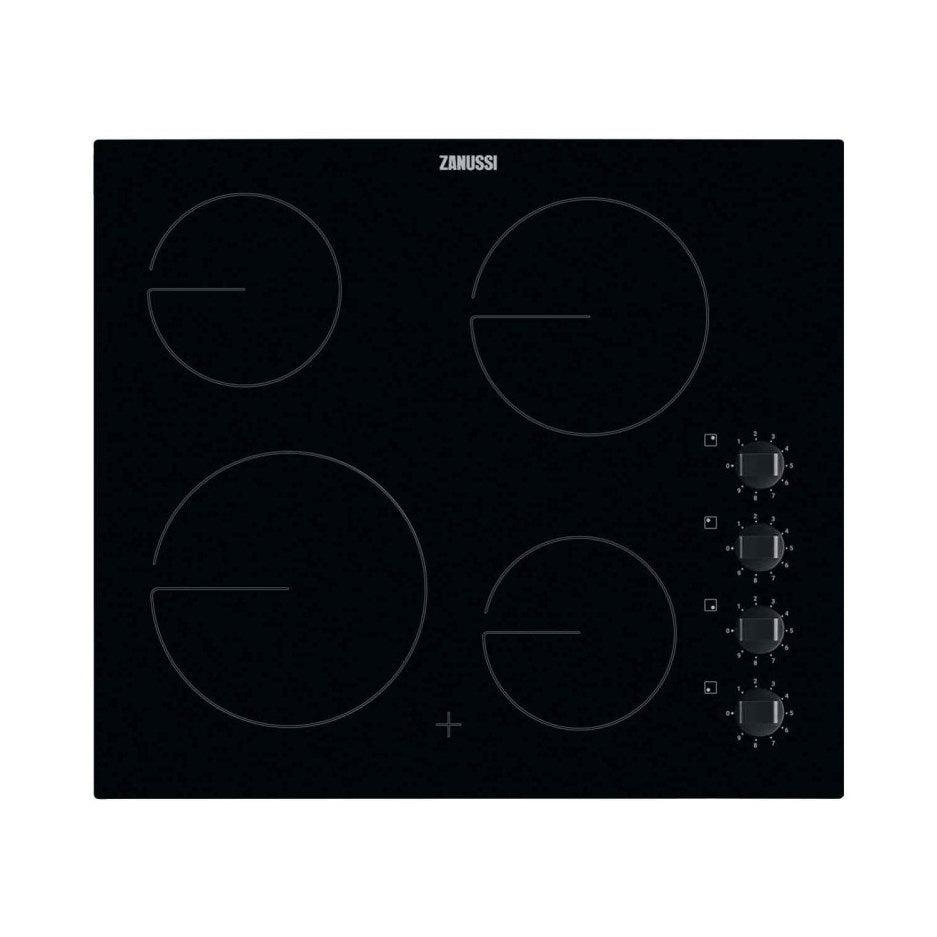 Zanussi 60cm Four Zone Electric Hob - Stainless Steel | ZHRN640K from DID Electrical - guaranteed Irish, guaranteed quality service. (6890912743612)
