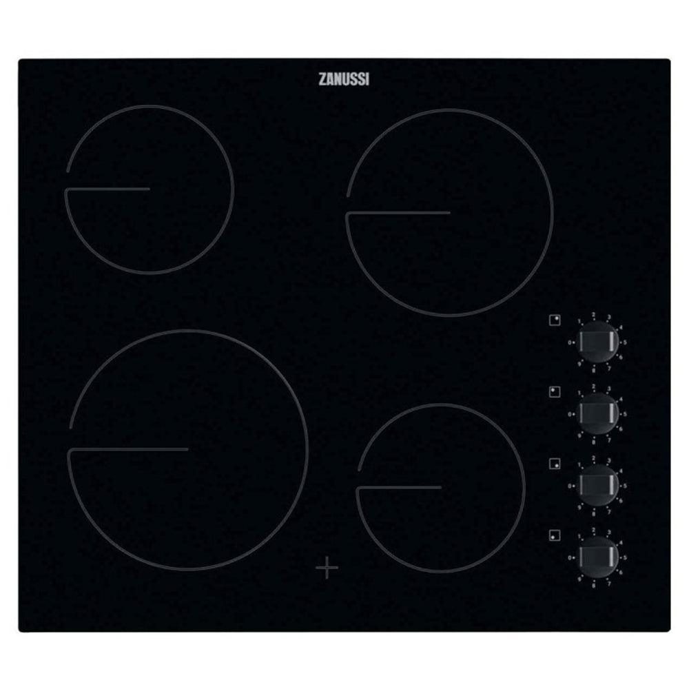 Zanussi 60cm Four Zone Electric Hob - Stainless Steel | ZHRN640K from DID Electrical - guaranteed Irish, guaranteed quality service. (6890912743612)