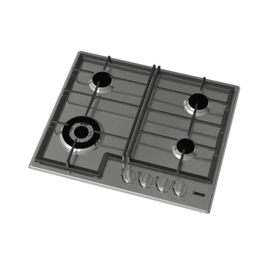 Zanussi Series 40 60cm 4 Burner Built-In Gas Hob - Stainless Steel | ZGH66424XS (7392195543228)